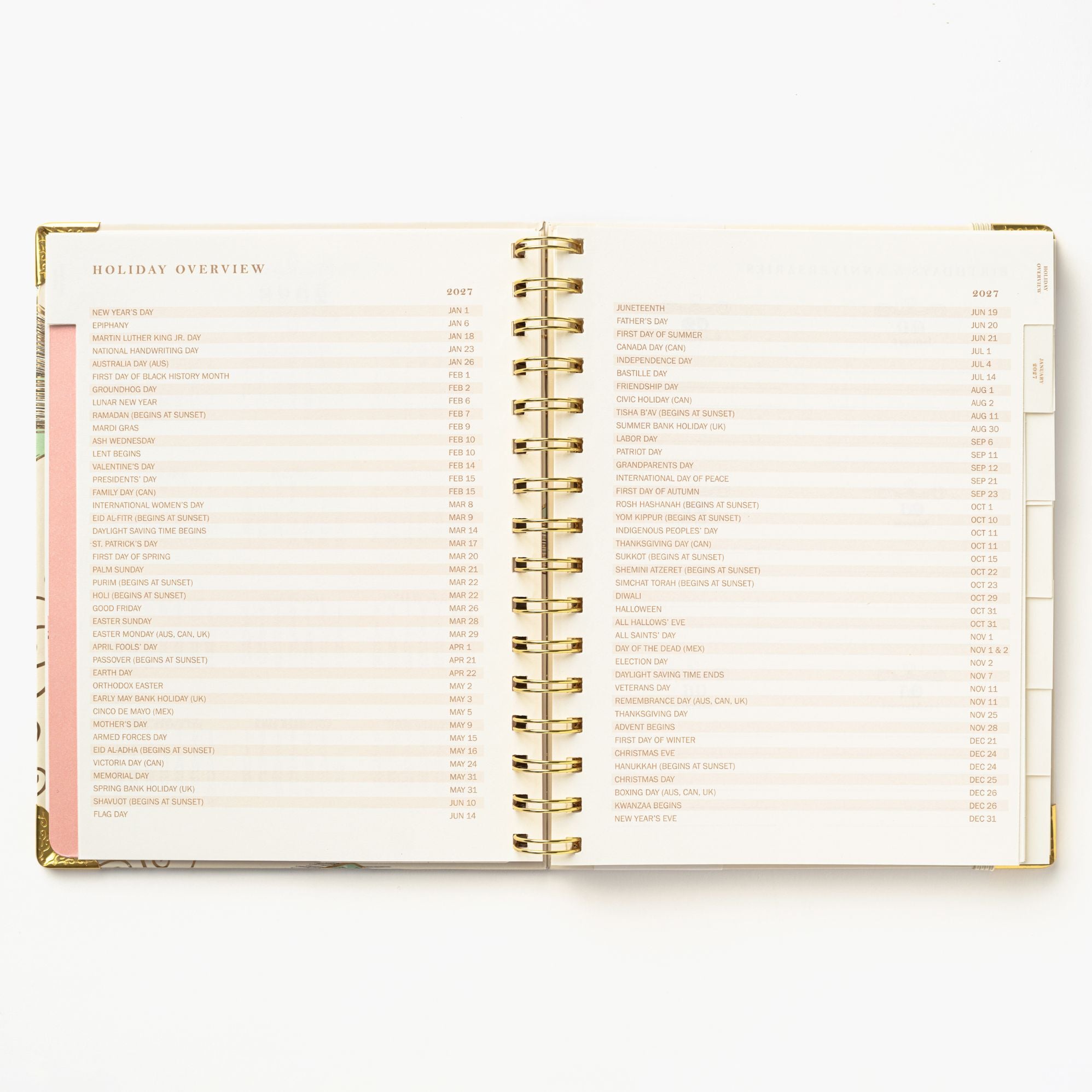 2027 Bookstack Tea Cup 12-Month Weekly Medium Spiral Planner