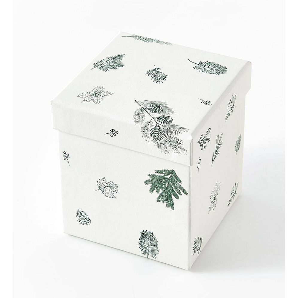 SQUARE Delicate Greenery Gift Box 4.5x4.5x5