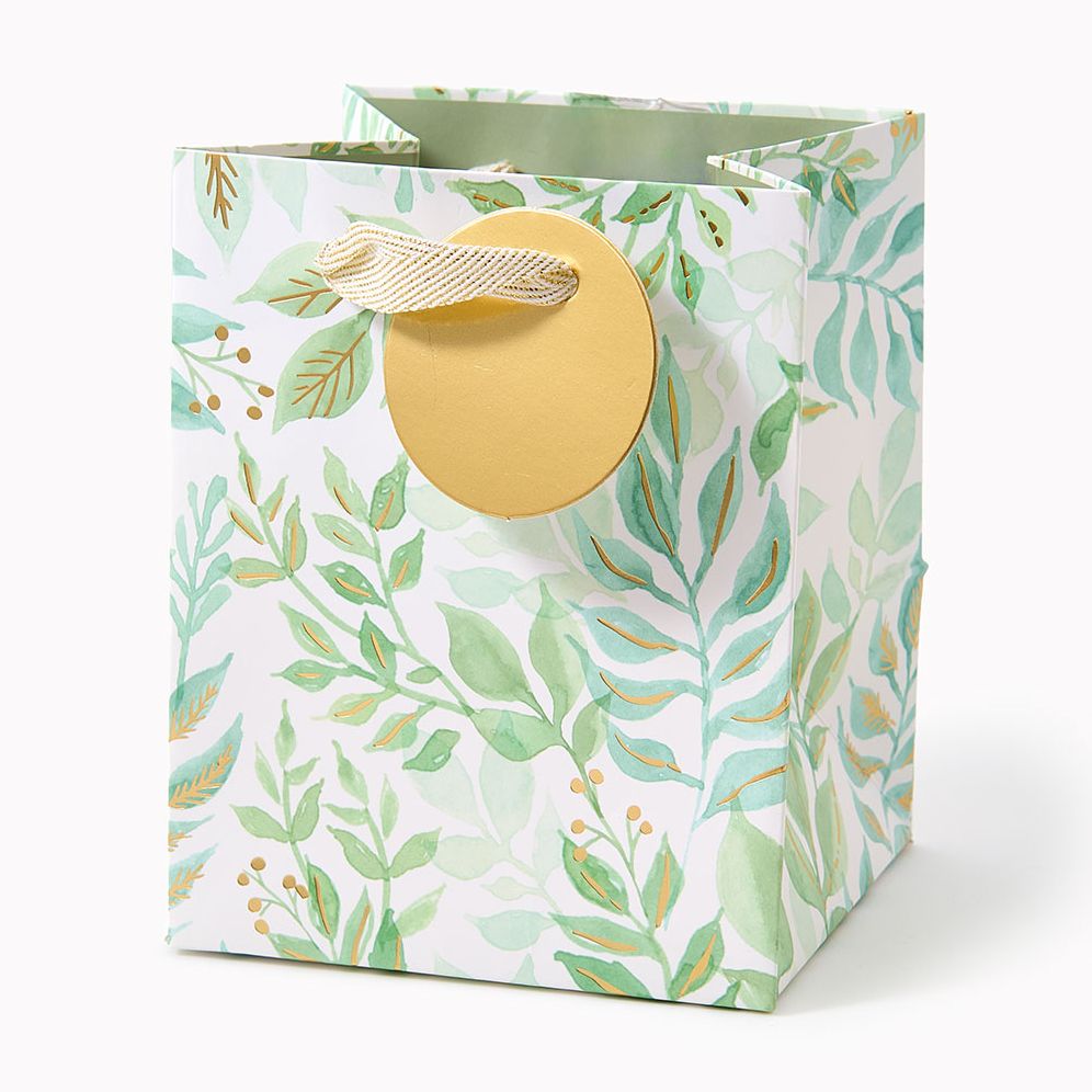 Small Square Watercolor Garden Gift Bag
