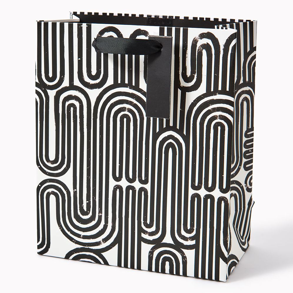 Medium Black and White Gift Bag