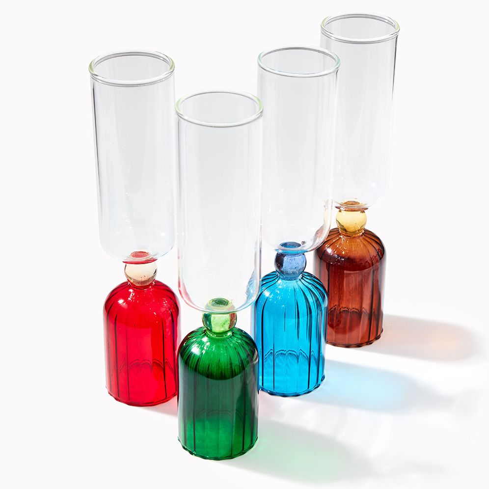 Colorful Flute Glasses Set of 4