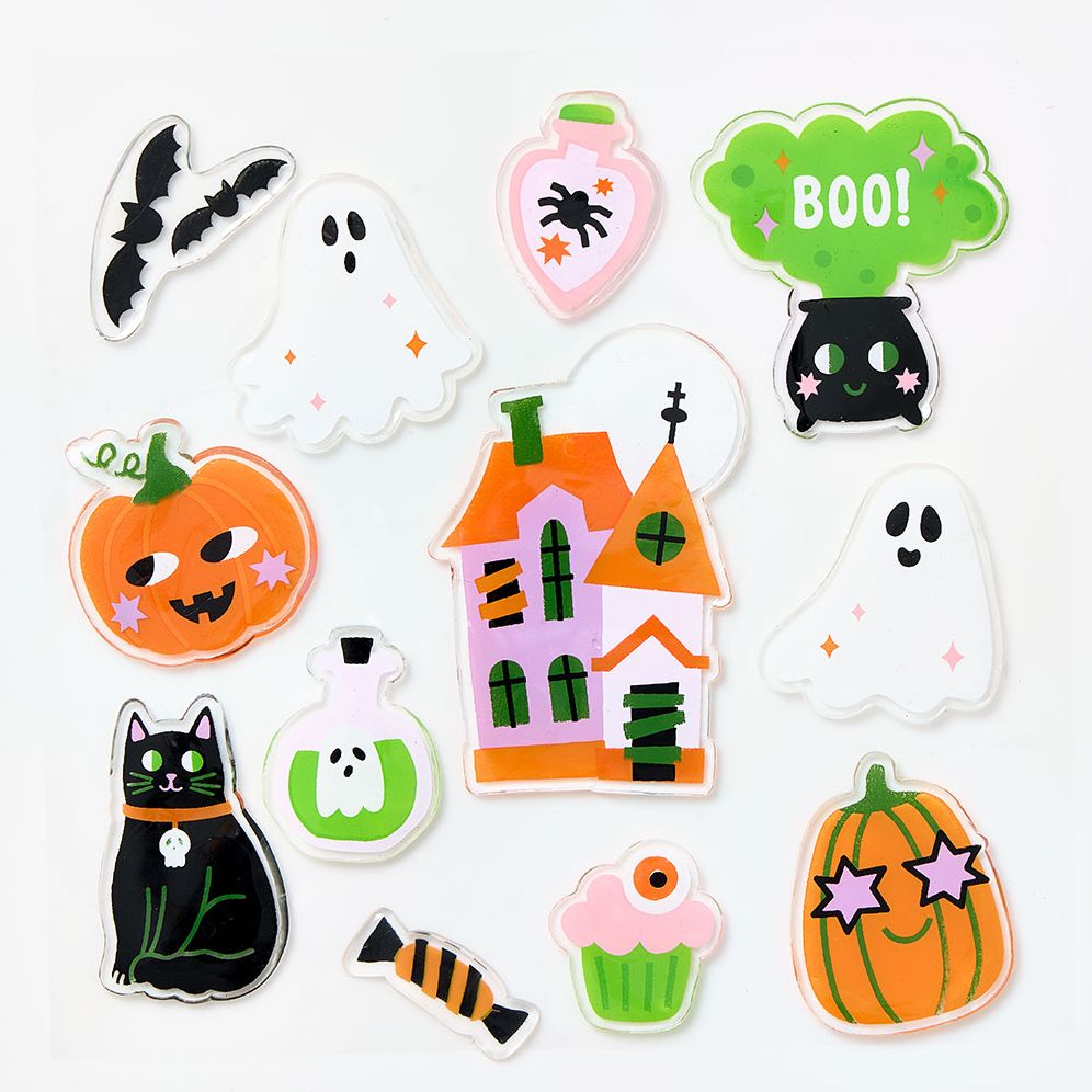 Halloween Window Gel Clings Set of 12