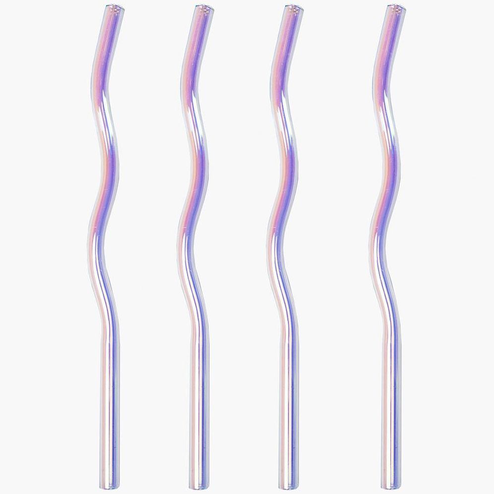 Wavy Glass Straws