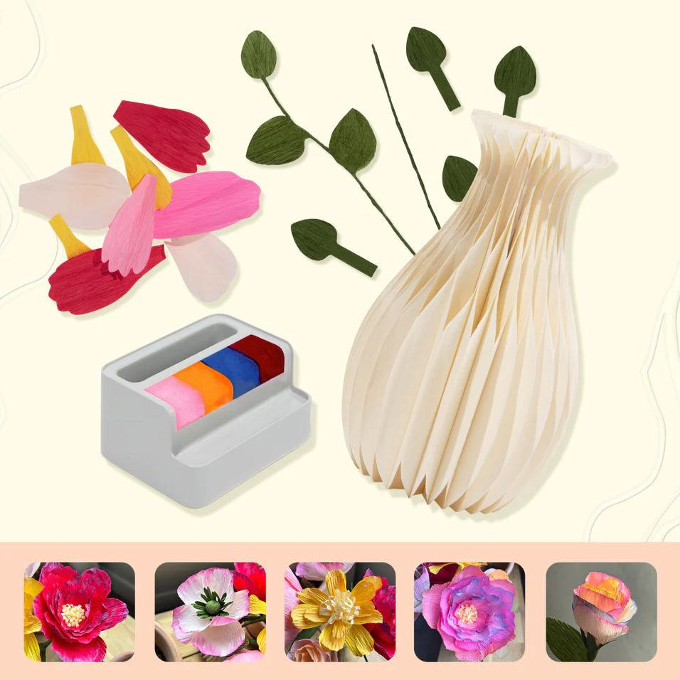 Paper Flower Bouquet Kit - Meditative Craft Kits
