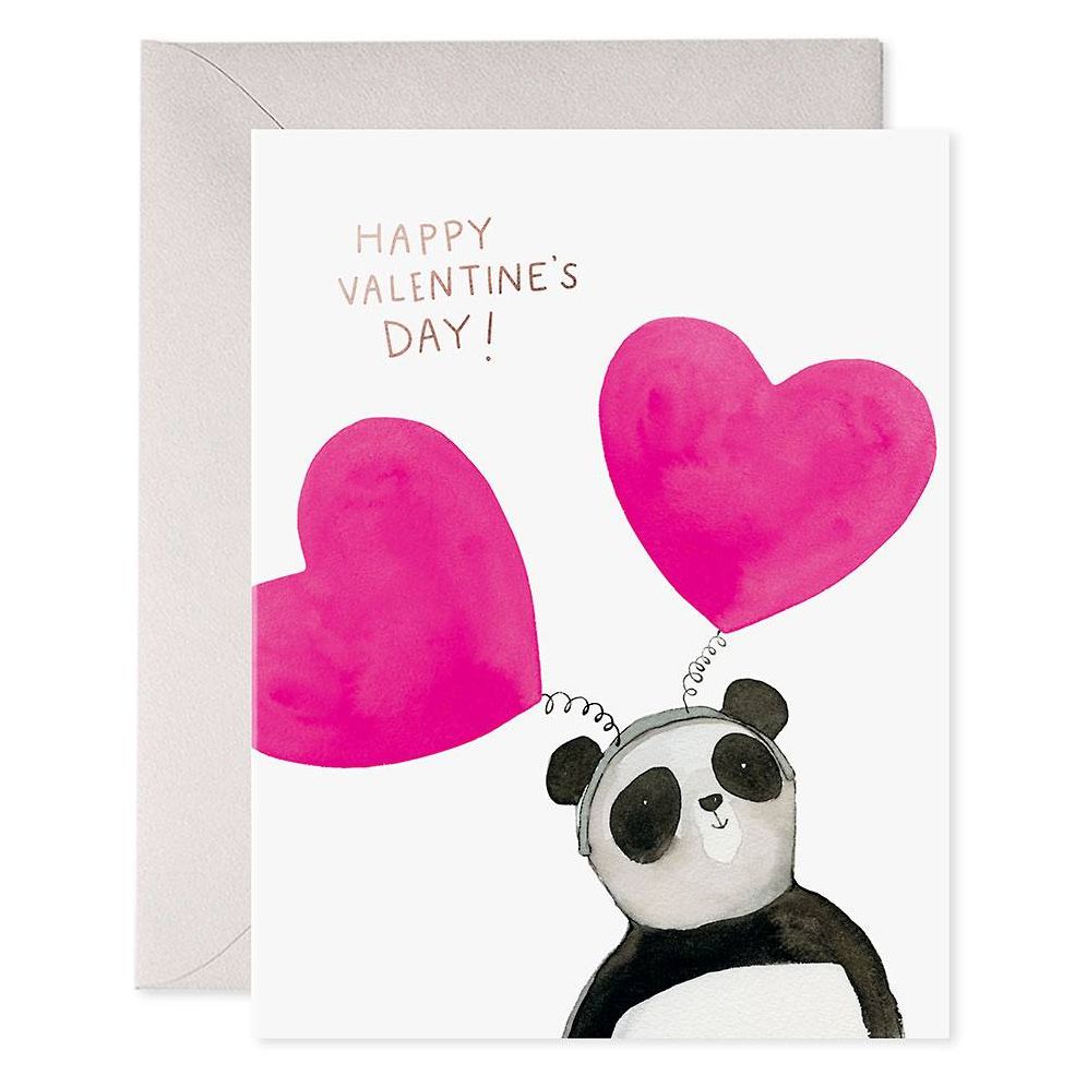 Panda With Hearts Valentine's Day Card