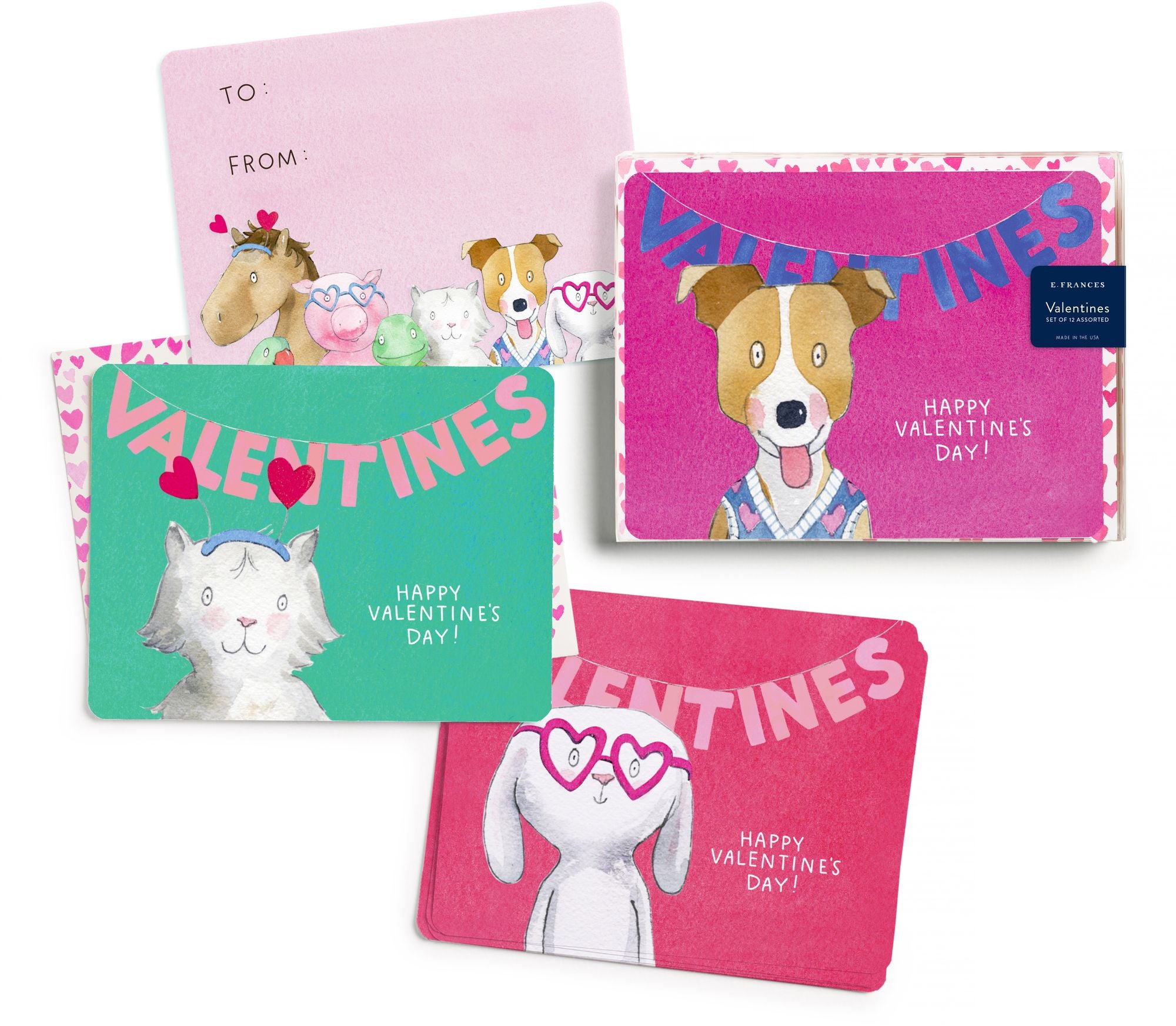 Animal Friends Classroom Valentine Set
