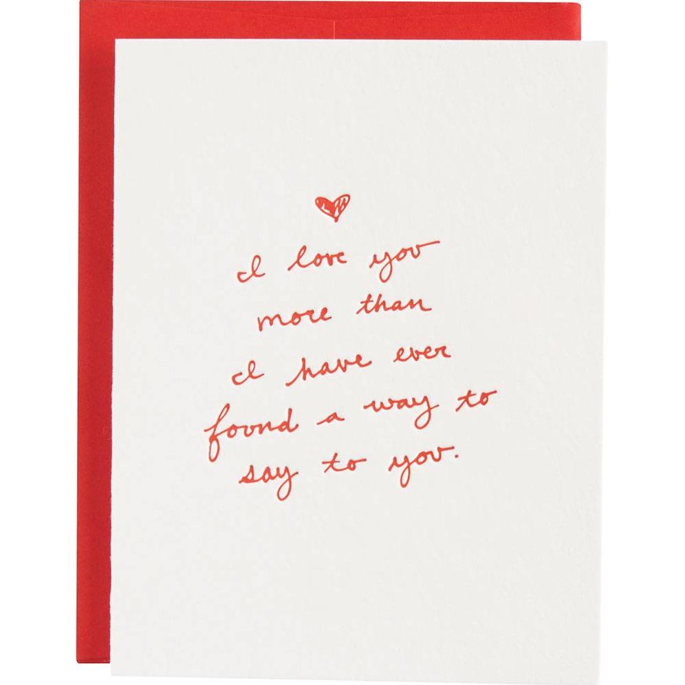 I Love You More Than Greeting Card | Paper Source