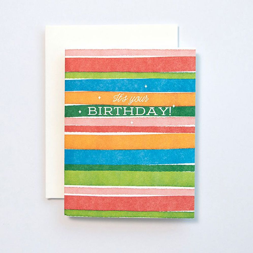 Colorful Stripes Birthday Card