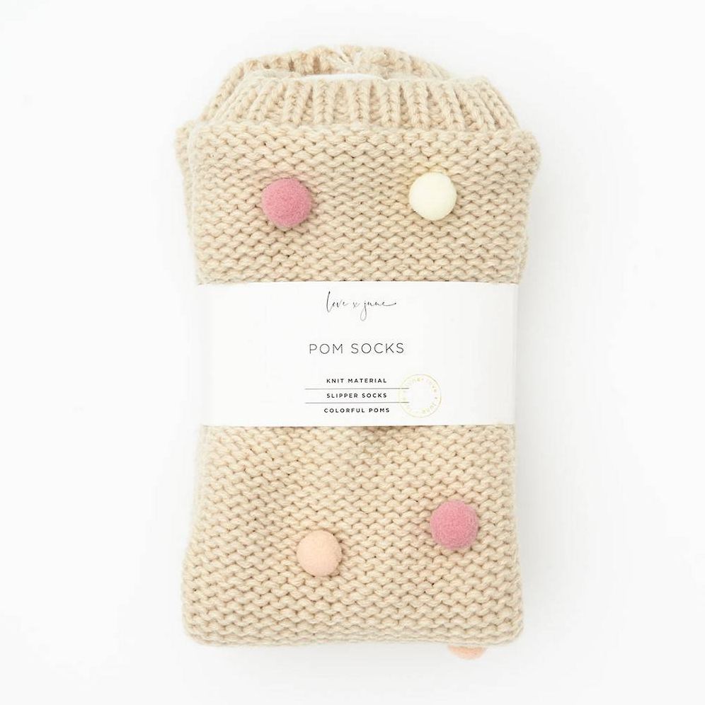 Neutral Pom Socks