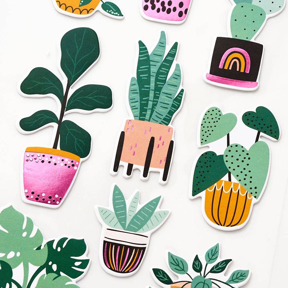 plant pot stickers House Plant Stickers