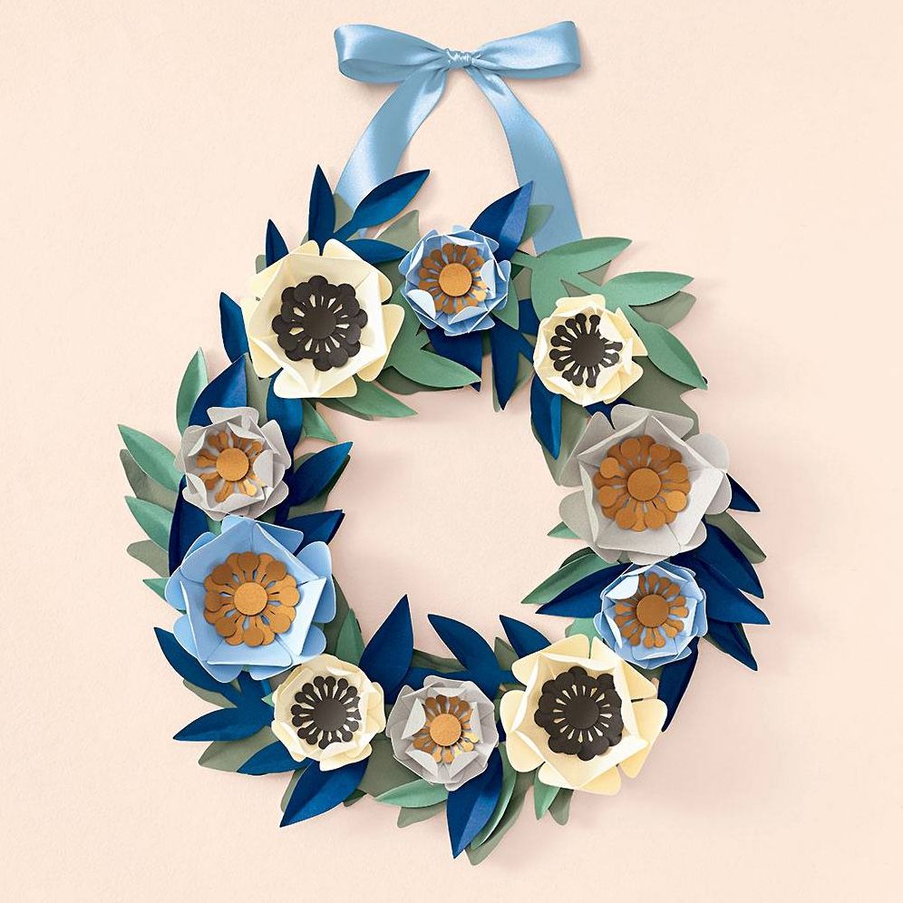 Blue Floral Wreath Kit | Paper Source