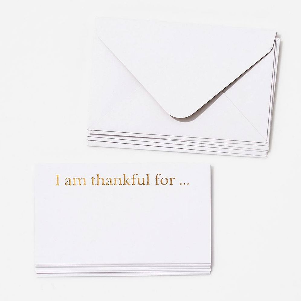 Gold Foil I Am Thankful Card Set