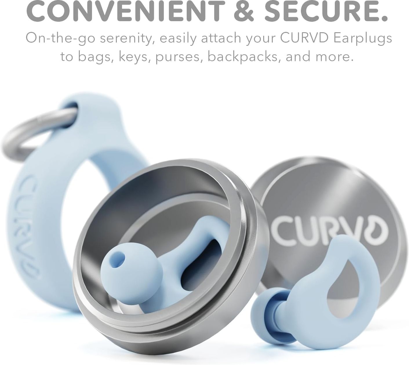 CURVD - Everday Earplugs - Light Blue