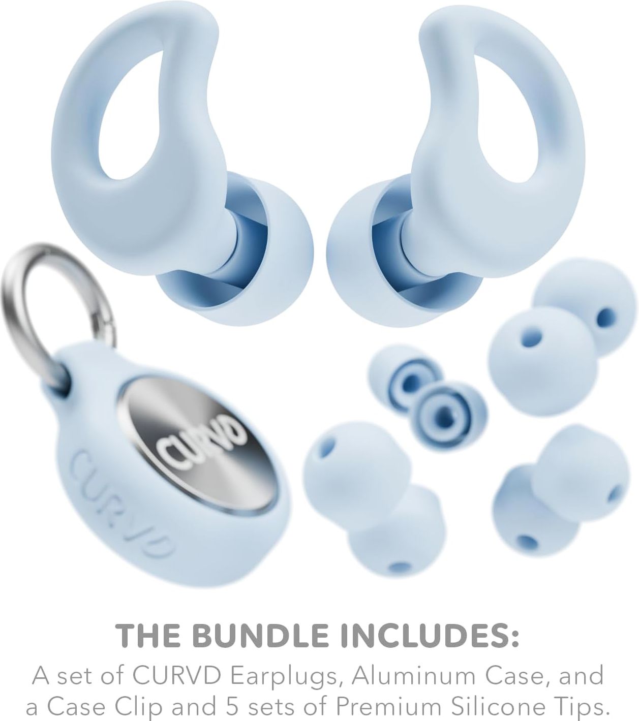 CURVD - Everday Earplugs - Light Blue