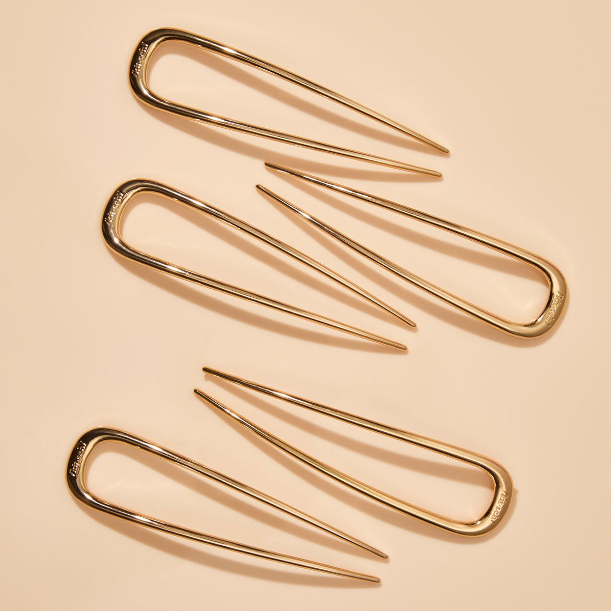 Metal French Hair Pin - Gold