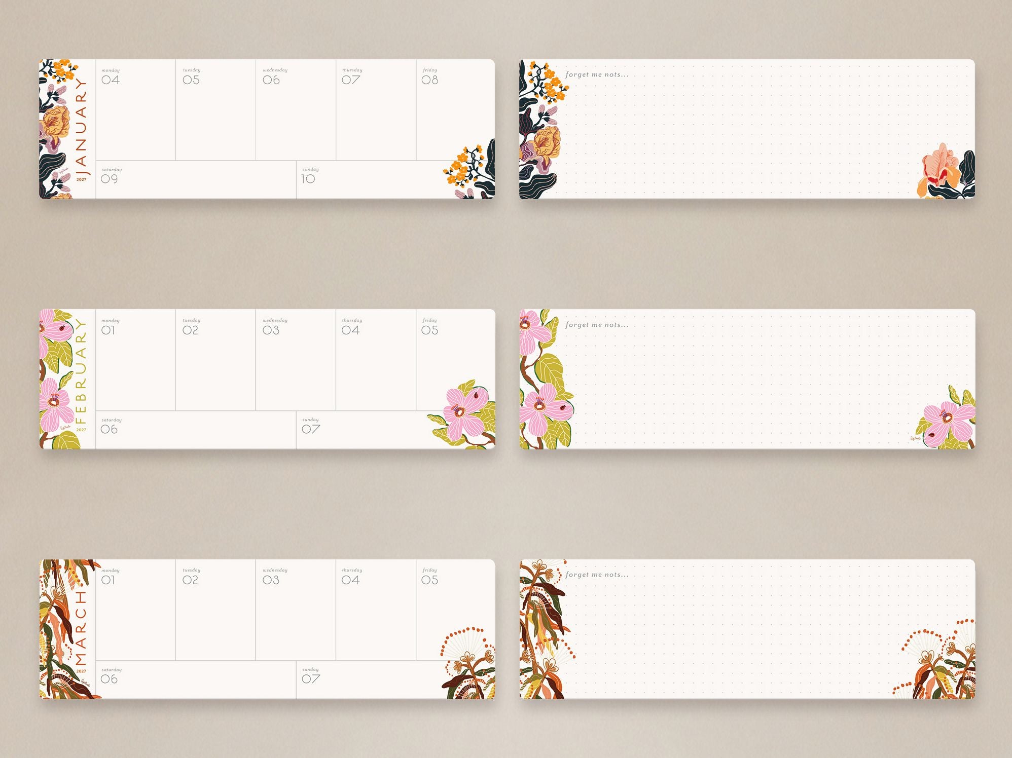 2027 Seedlings Soft Days Ahead Desk Planner