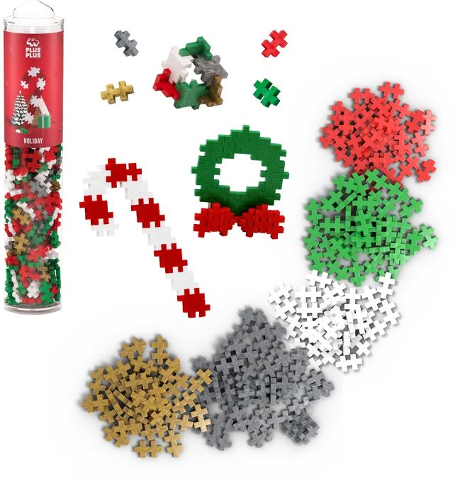 Plus Plus 240 pc Holiday Tube