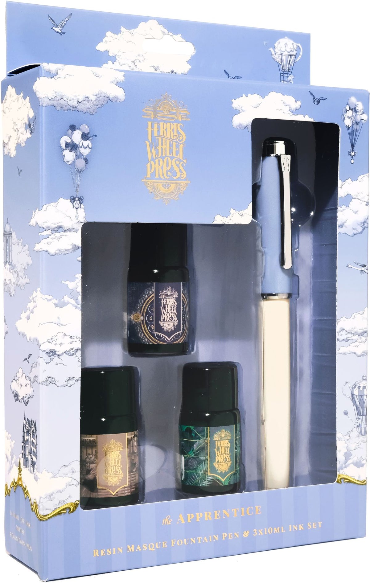 Light Blue Fountain Pen & Ink Charger S/3 (10mL)