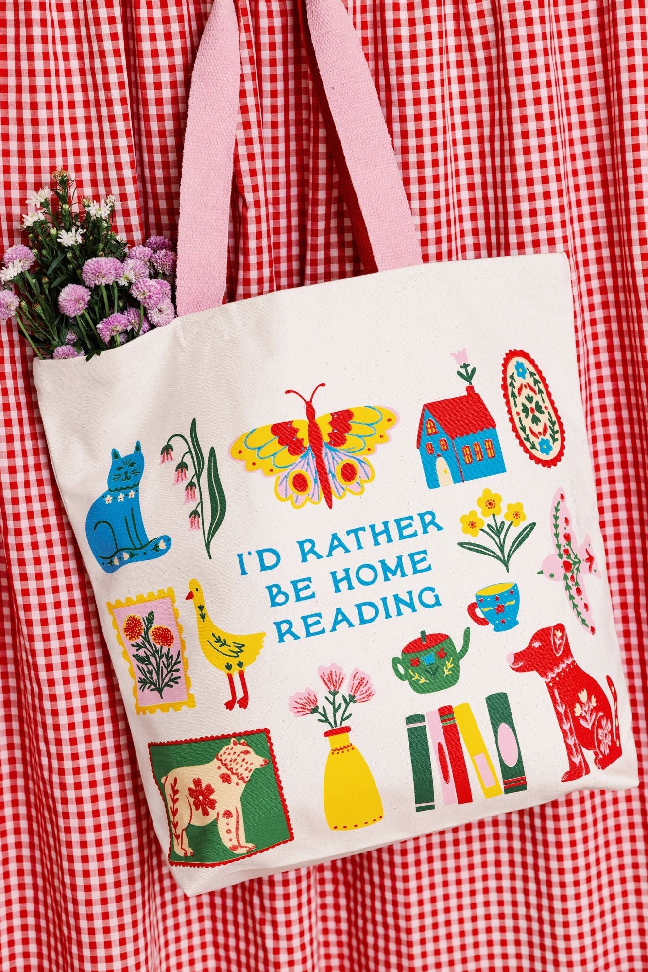 I'd Rather Be Home Reading Tote