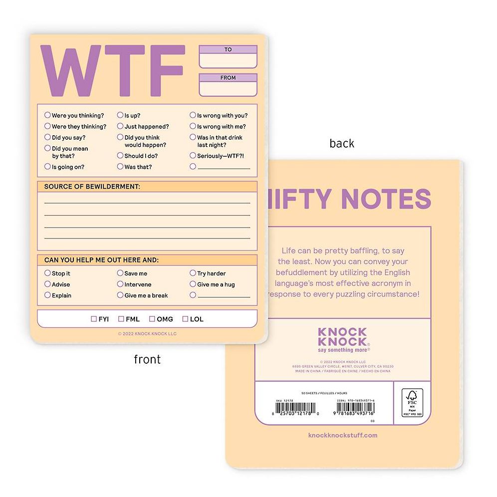 WTF Pad Knock Knock Nifty Notes
