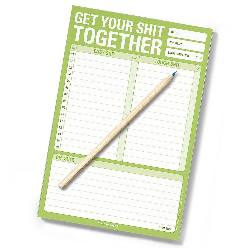 Get Your Shit Together Knock Knock Pad