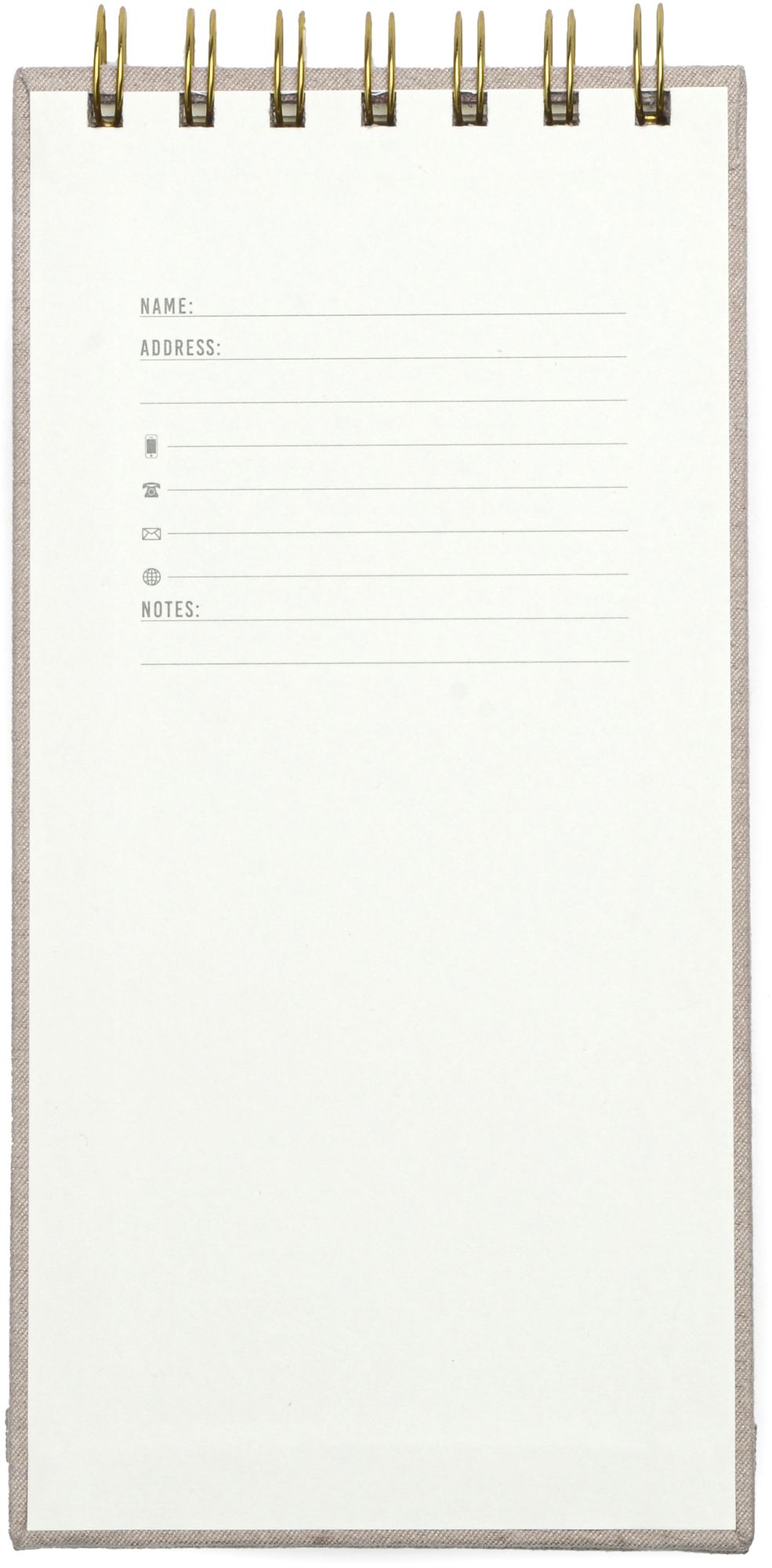 Vegan Suede Reporter Notepad - Taupe