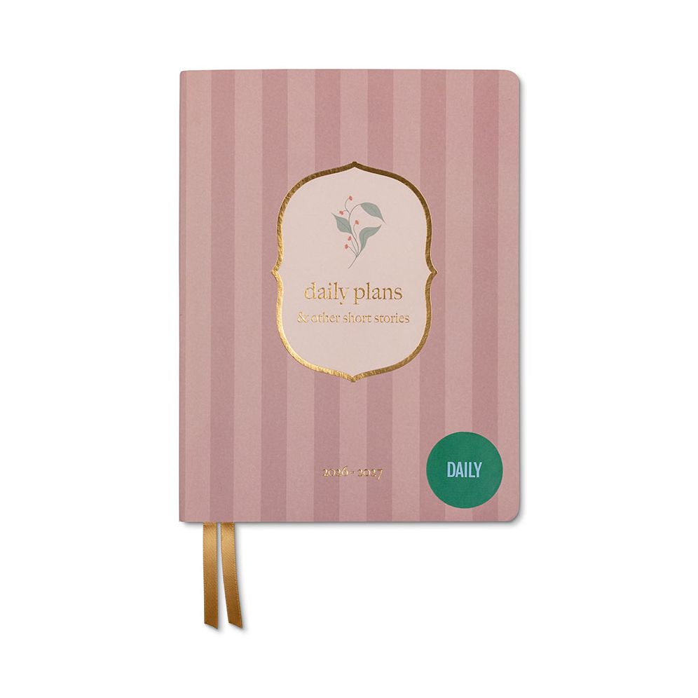 2026-2027 Rose Shadow Stripe Daily Planner