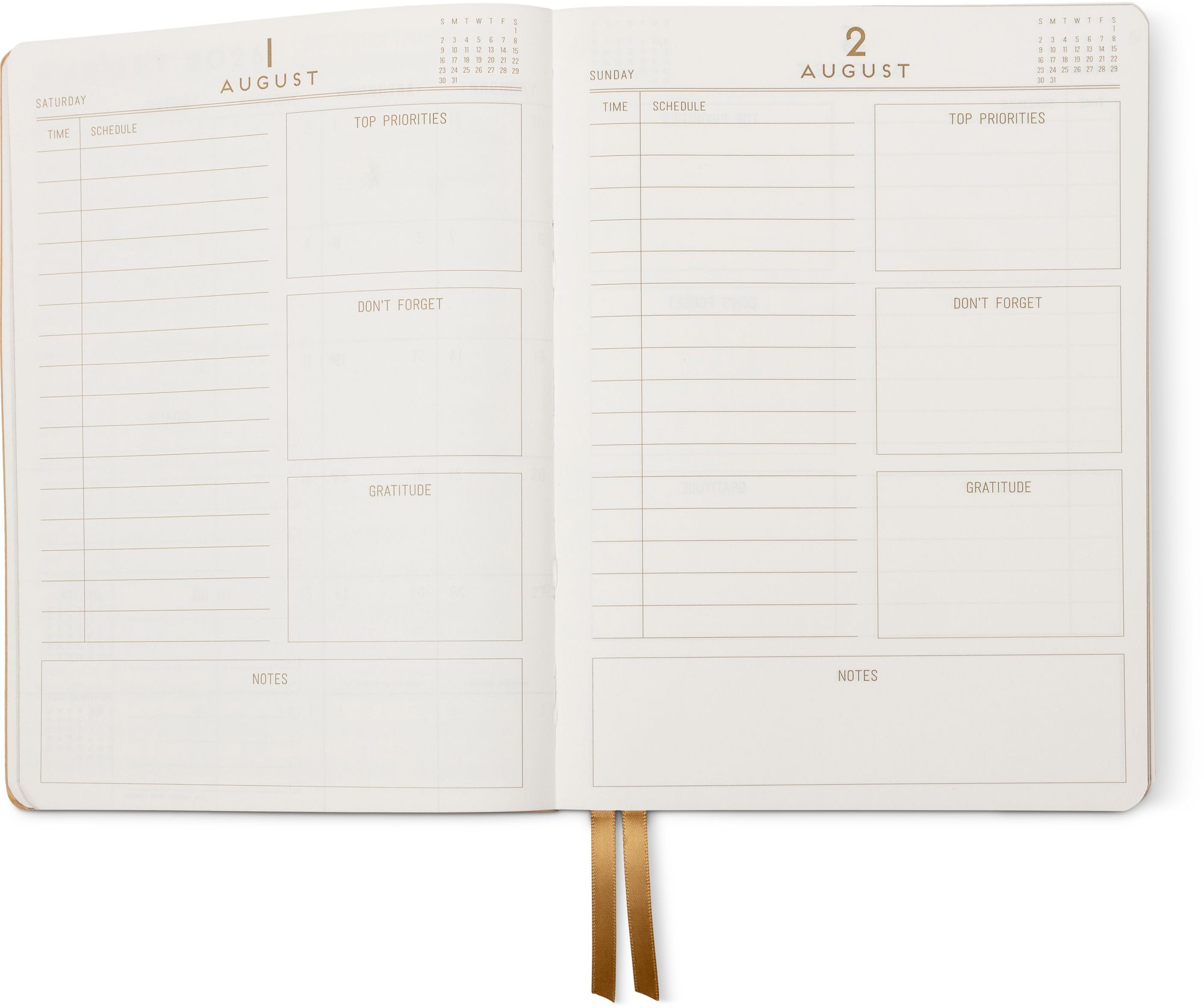 2026-2027 Rose Shadow Stripe Daily Planner