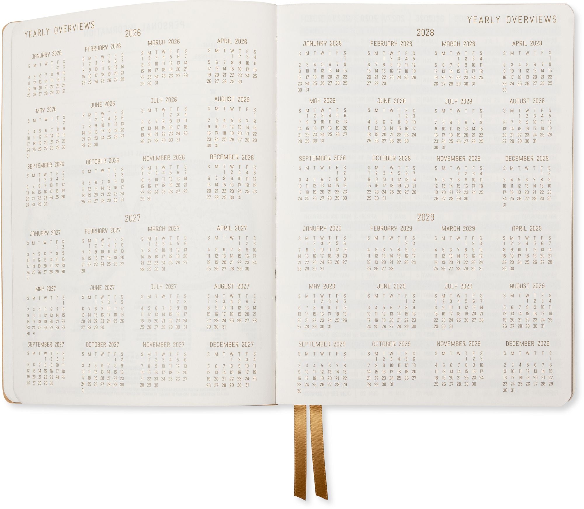 2026-2027 Rose Shadow Stripe Daily Planner
