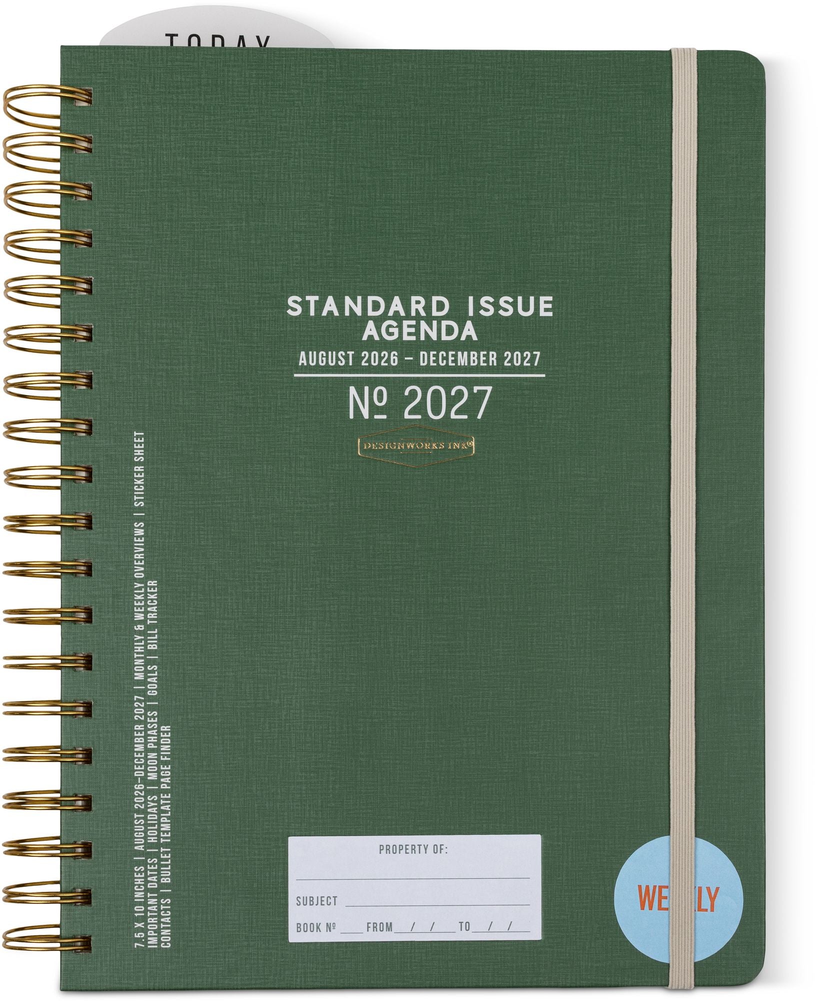 2026-2027 Pine Standard Issue Weekly Desk Planner