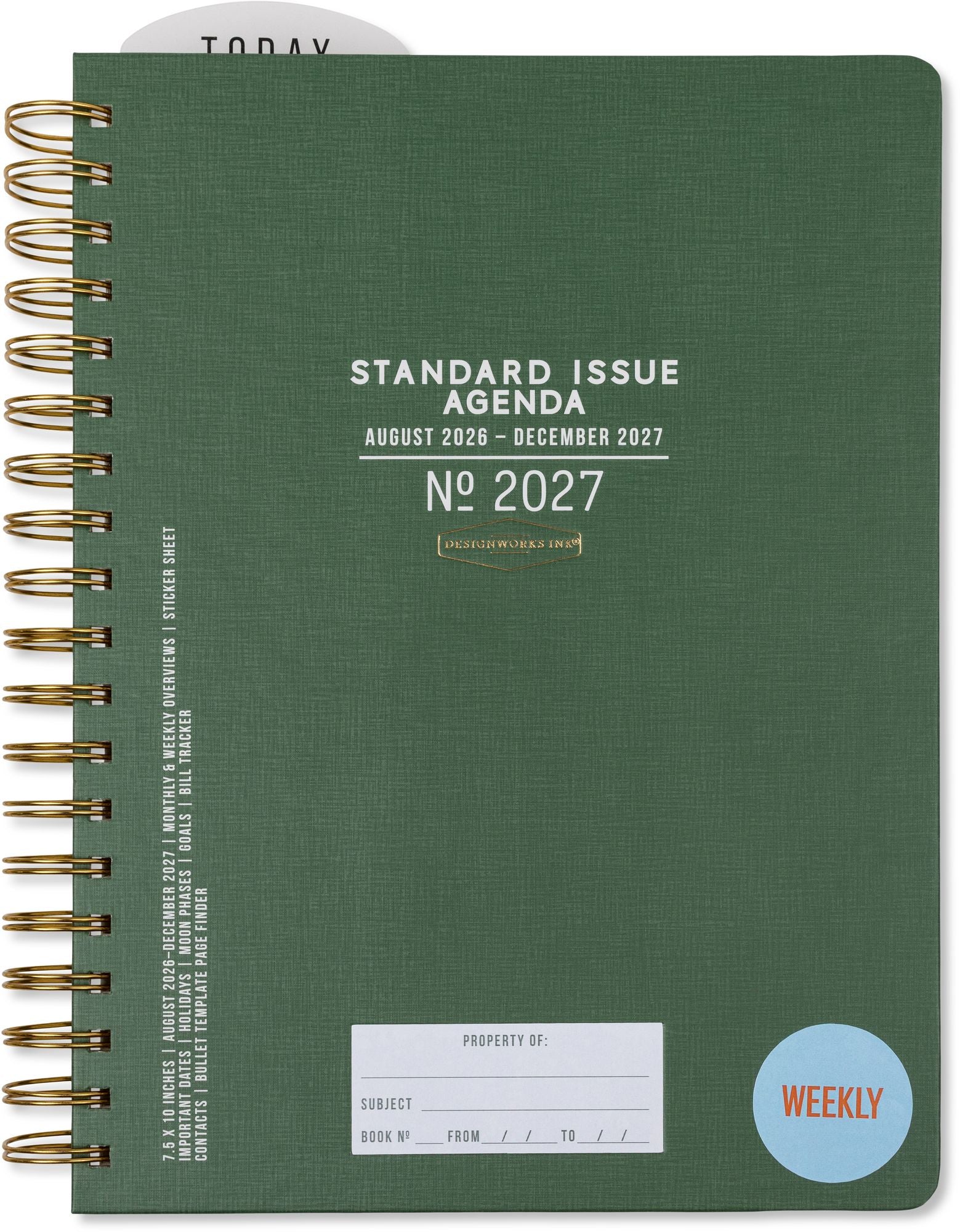 2026-2027 Pine Standard Issue Weekly Desk Planner