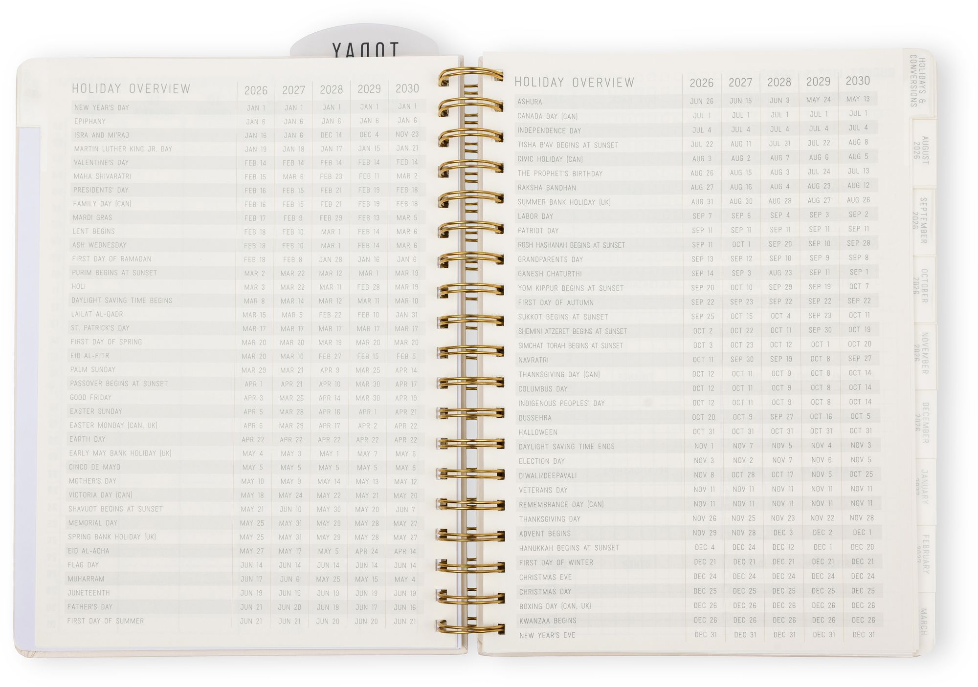 2026-2027 Cream Standard Issue Weekly Desk Planner
