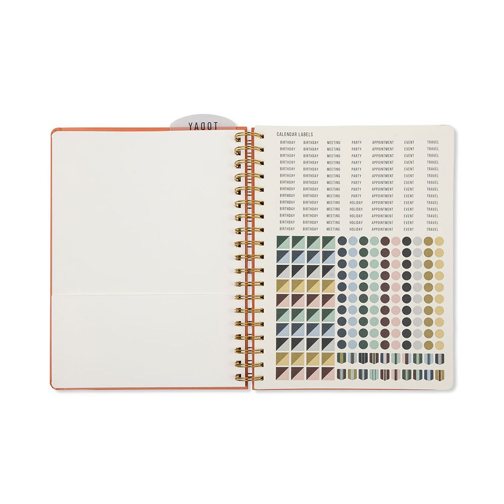 2026-2027 Tangerine Standard Issue Weekly Desk Planner