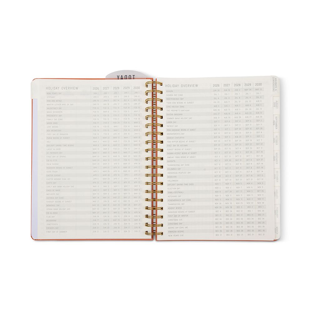 2026-2027 Tangerine Standard Issue Weekly Desk Planner