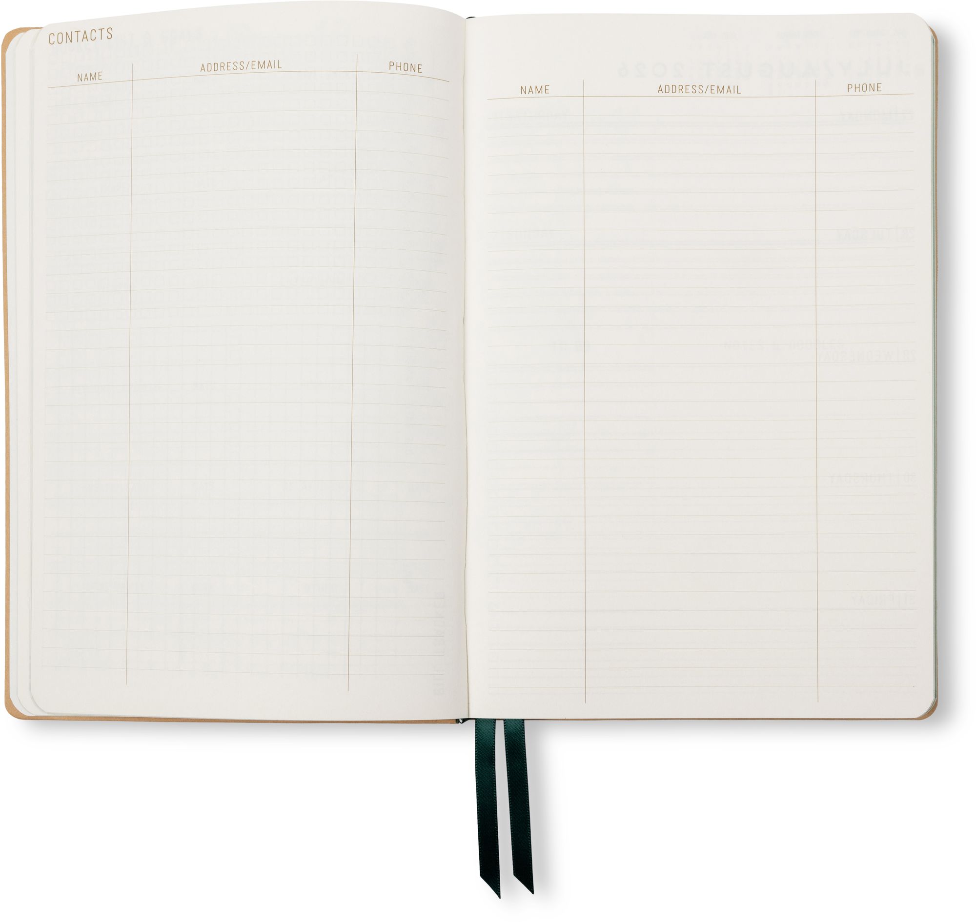 2026-2027 Monotone Bouquet Leatherette Weekly Desk Planner
