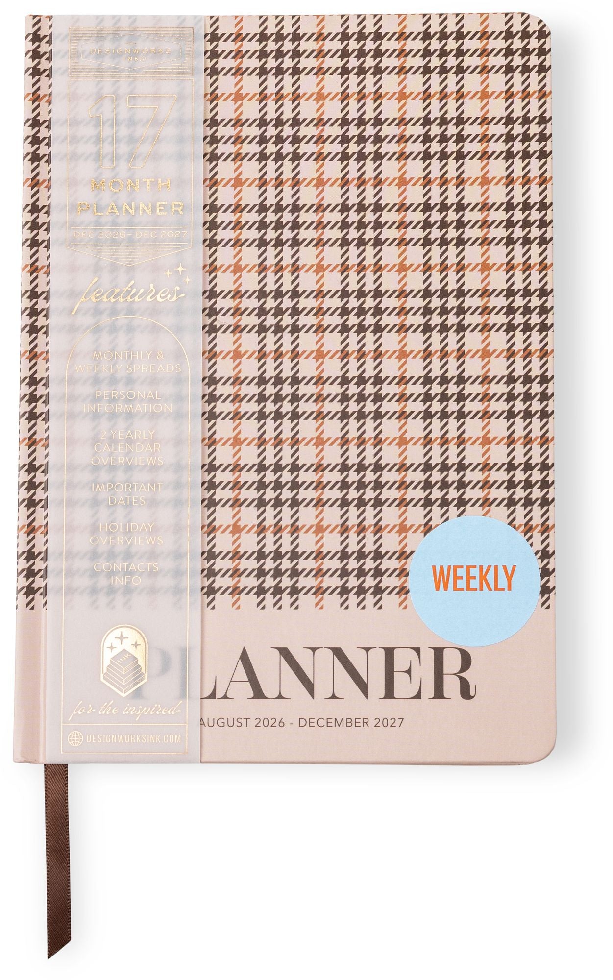 2026-2027 Heritage Plaid Weekly Desk Planner