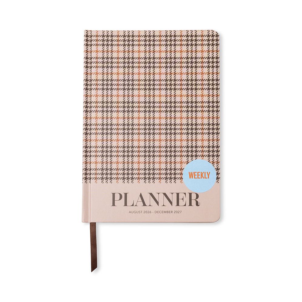2026-2027 Heritage Plaid Weekly Desk Planner