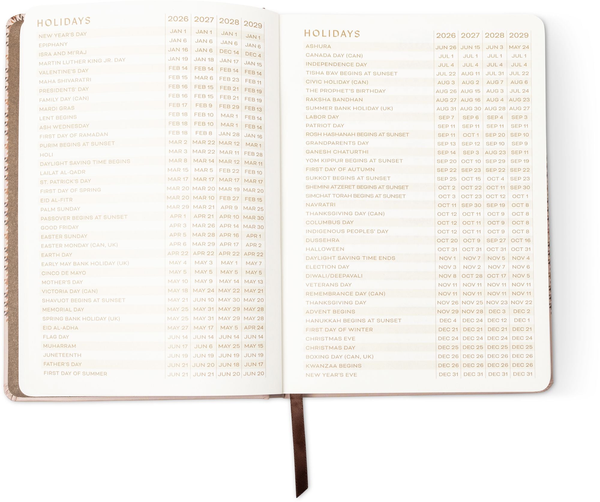 2026-2027 Heritage Plaid Weekly Desk Planner