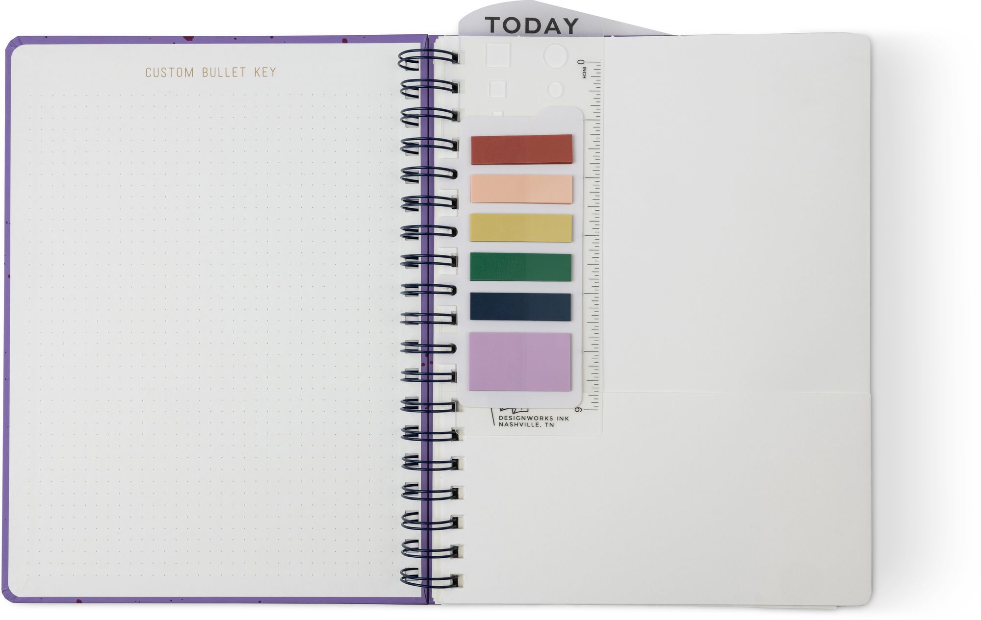 2027 Purple Paint Splatter Weekly Desk Planner
