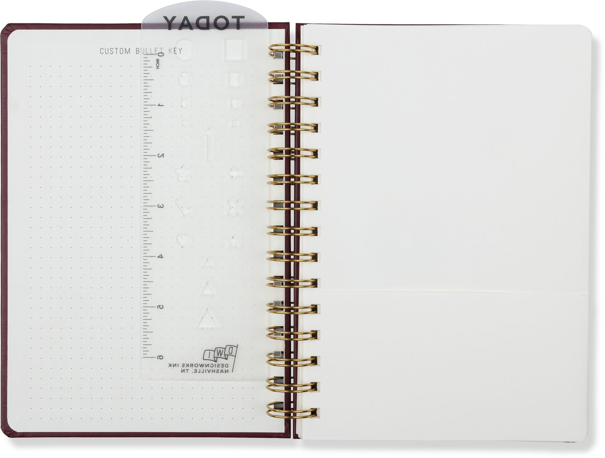 2027 Standard Issue Maroon Weekly Desk Planner