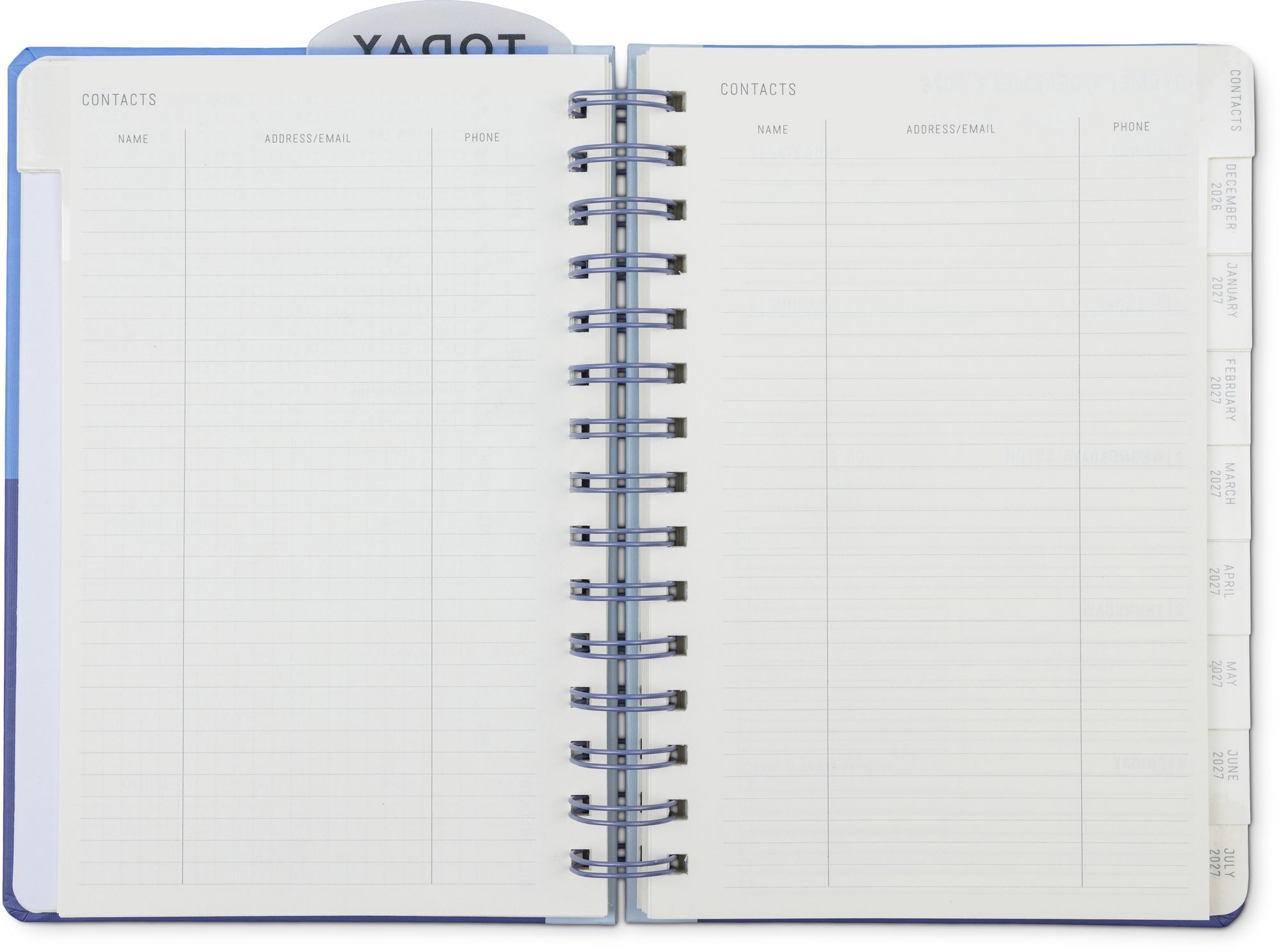 2027 Standard Issue Blue Color Block Weekly Desk Planner