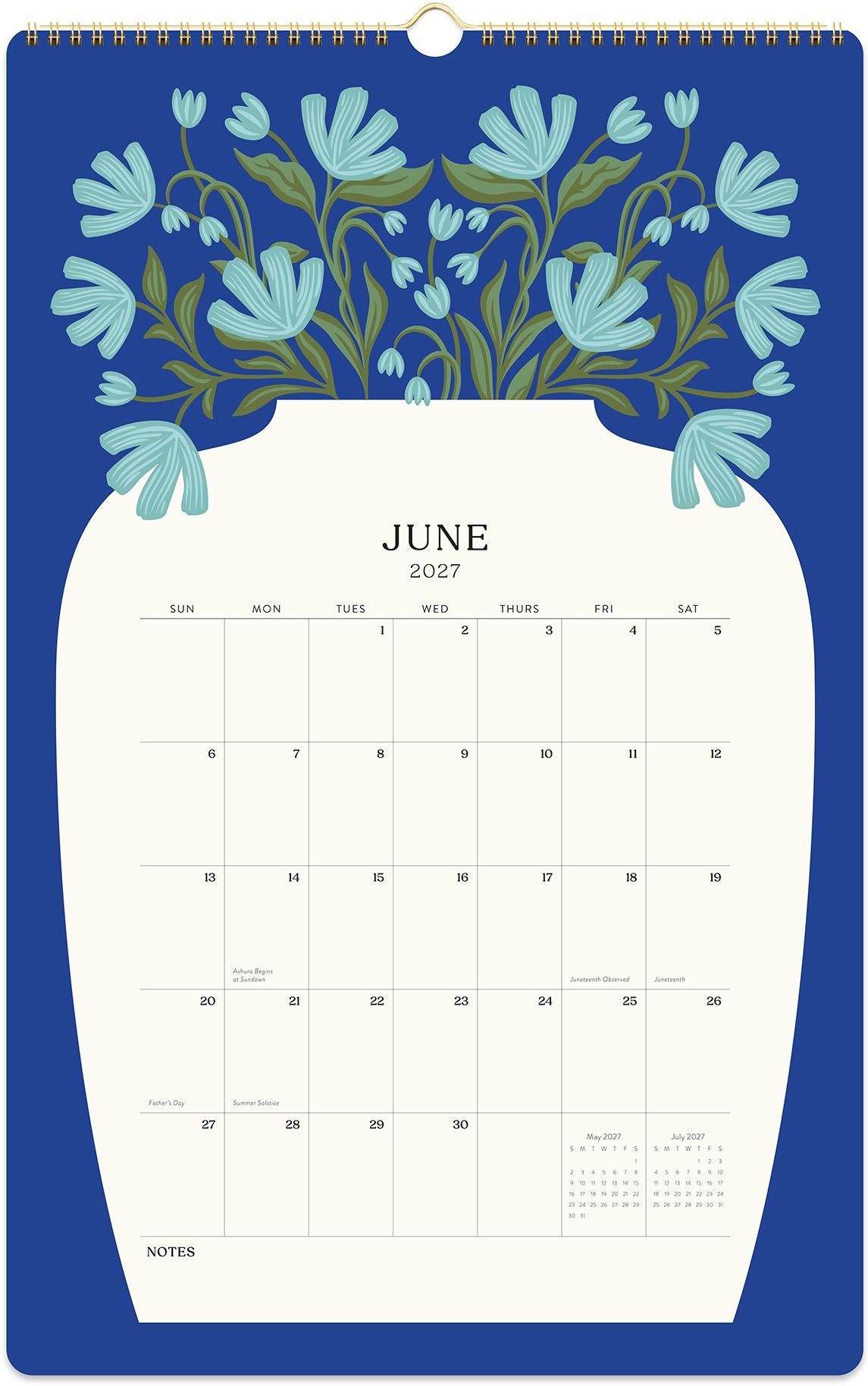 2026-2027 Modern Vases Tall Wall Calendar