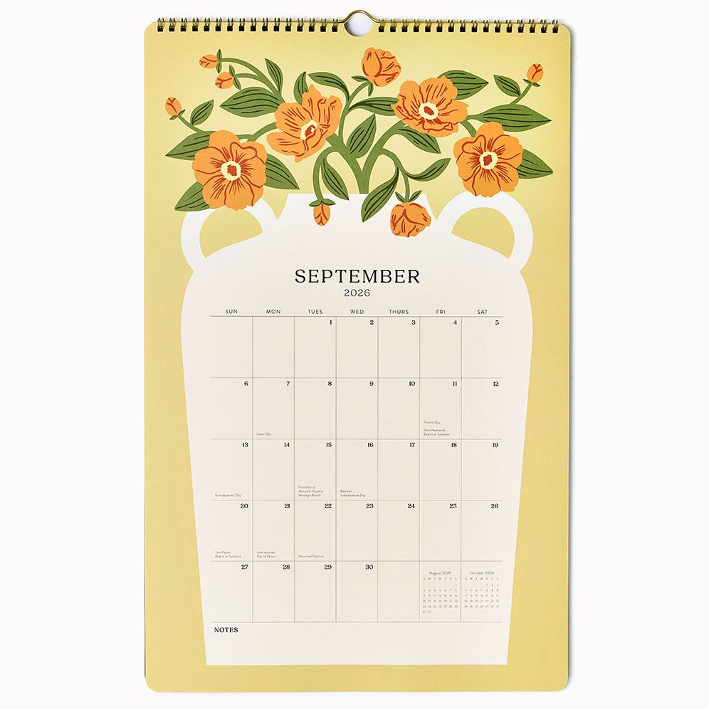2026-2027 Modern Vases Tall Wall Calendar