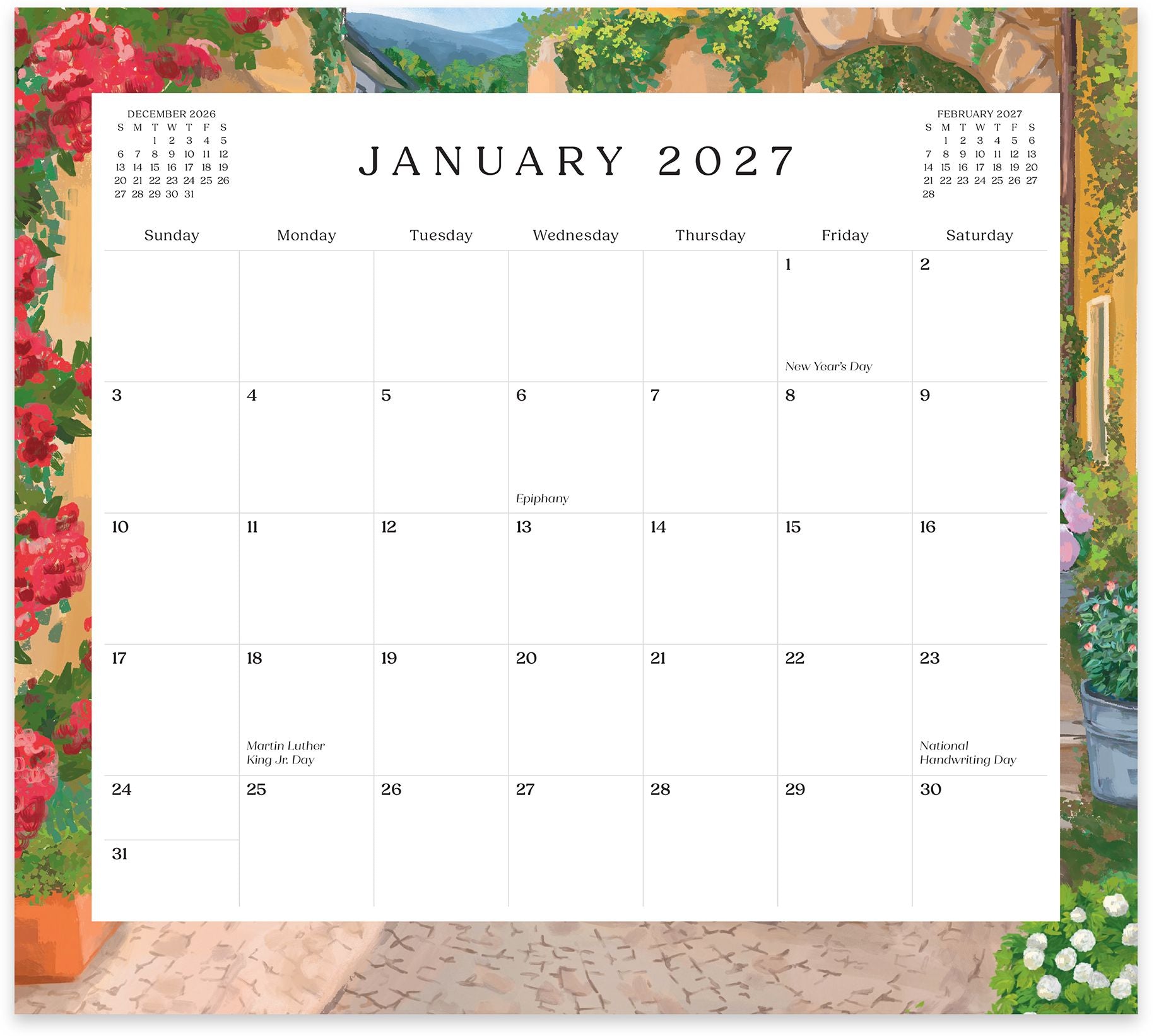 2026-2027 Paper Source Landscapes 17-Month Magnetic Calendar
