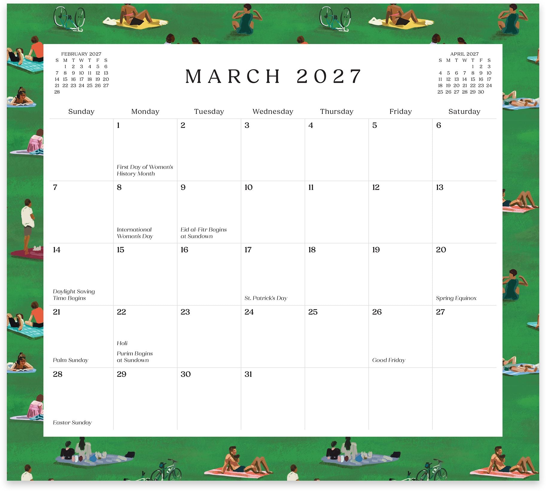2026-2027 Paper Source Landscapes 17-Month Magnetic Calendar