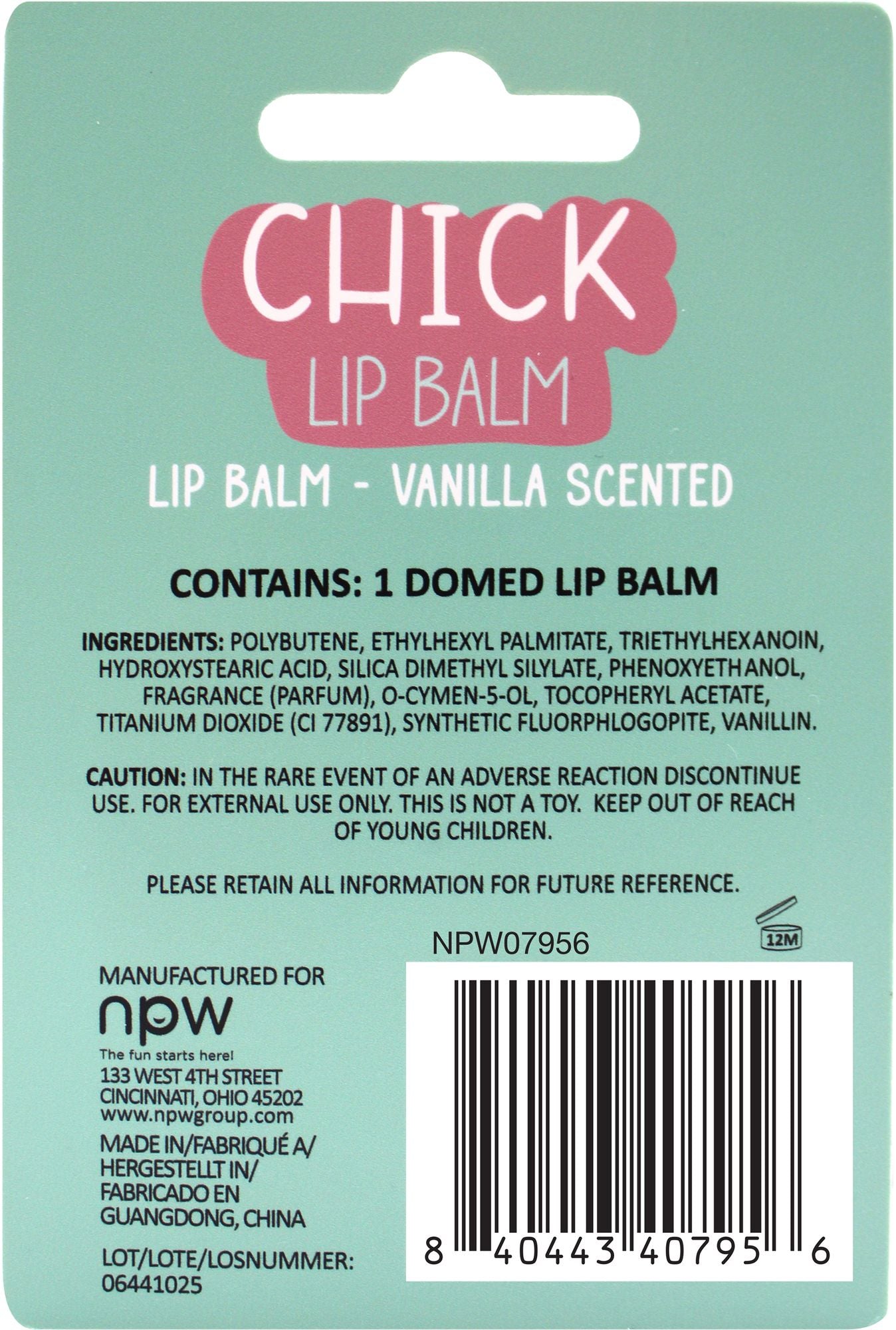 NPW Easter 26' Chick Lip Balm