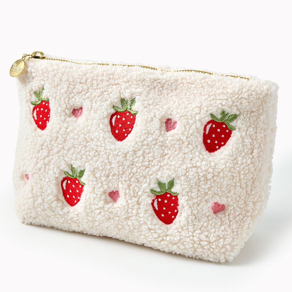 Strawberry Fuzzy Pouch