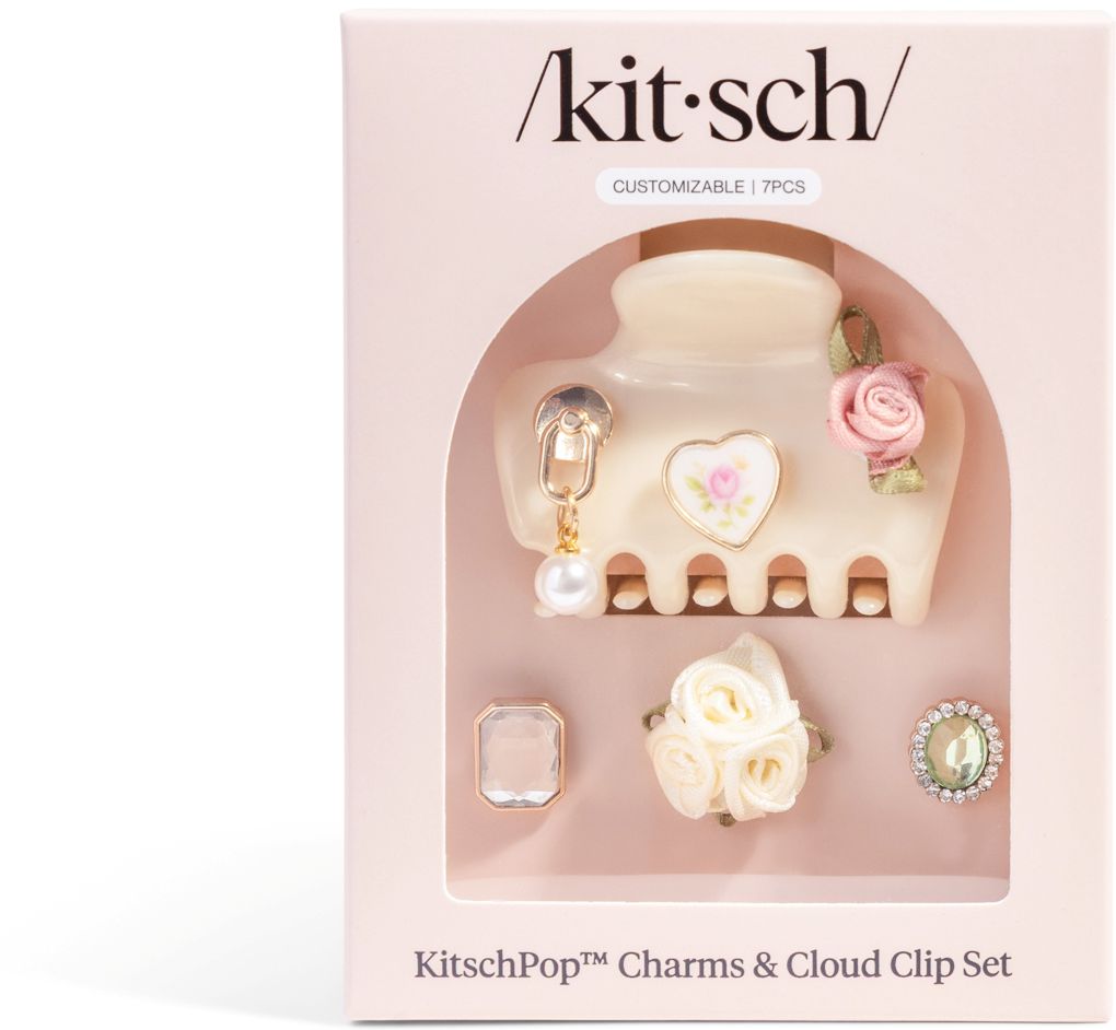 KitschPop Cloud Clip 7pc Set Vintage - Pearlized Cream