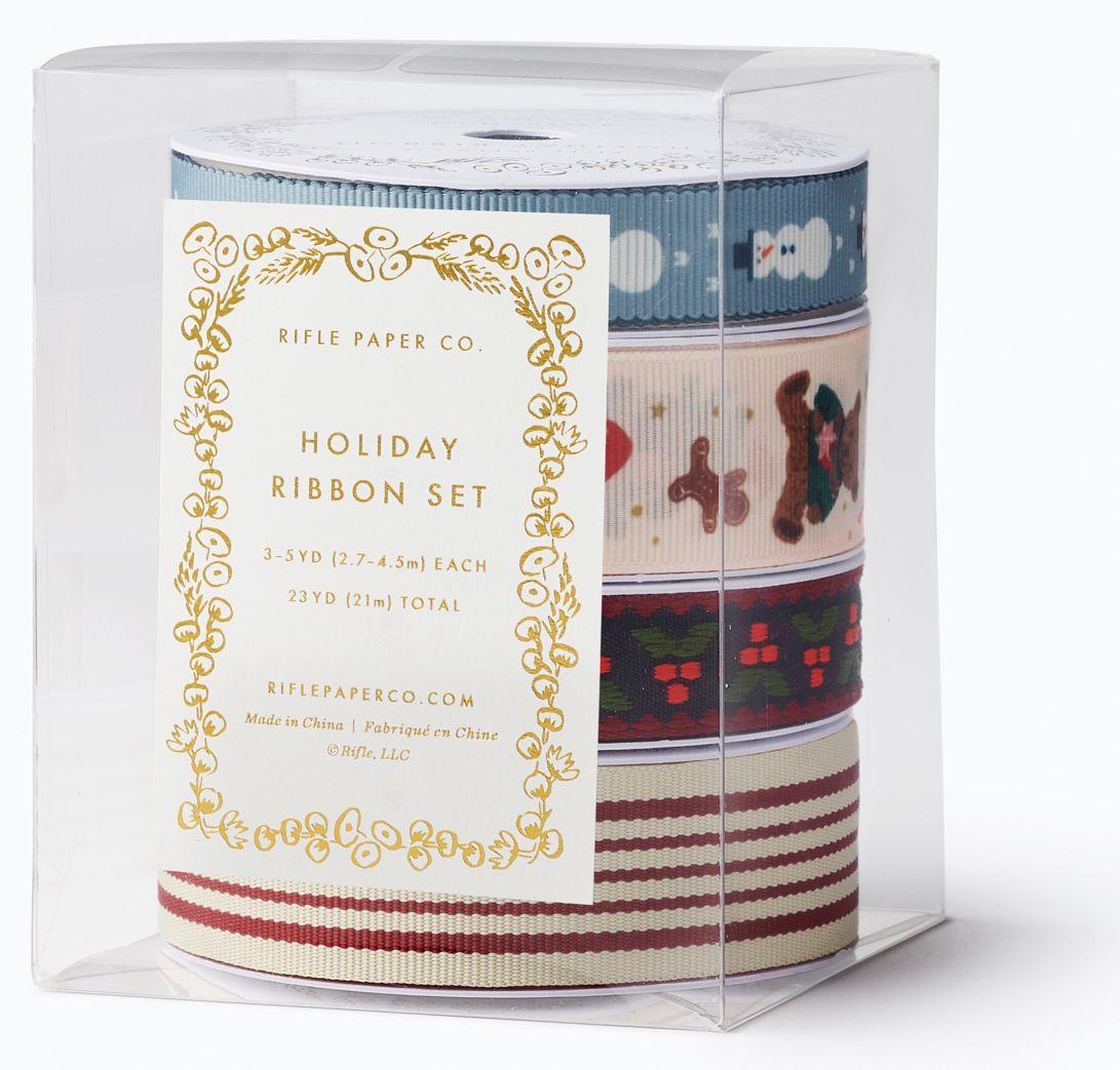 Rifle Christmas Bear Assorted Ribbon Set