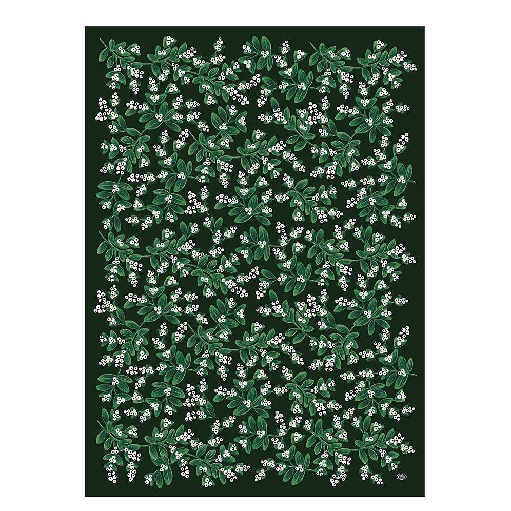 Evergreen Mistletoe Flat Wrap